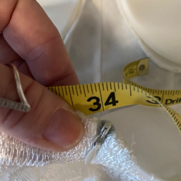 Elegant White Lace Strapless Dress  *Size-34 A/B top **Free Shipping** - Picture 9 of 10